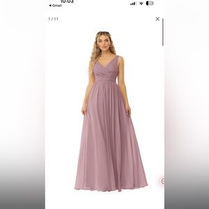 Azazie KORA dress in dusty rose size a14. Fits like an 8-10.